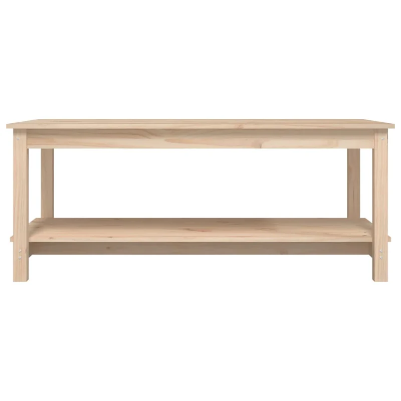 Table basse de salon design rustique 110 x 55 x 45 cm bois massif de pin non traité DEC037003