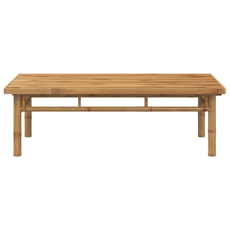 Table basse de salon design exotique 110 x 55 x 35 cm bambou marron DEC036994