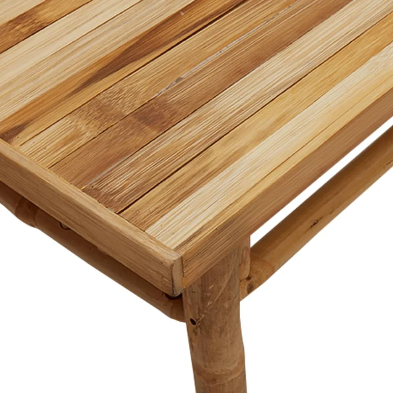 Table basse de salon design exotique 110 x 55 x 35 cm bambou marron DEC036994