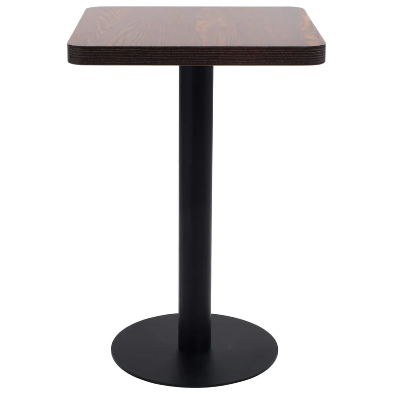 Table d'appoint auxiliaire table bistro hauteur 75 cm MDF et acier noir DEC036573