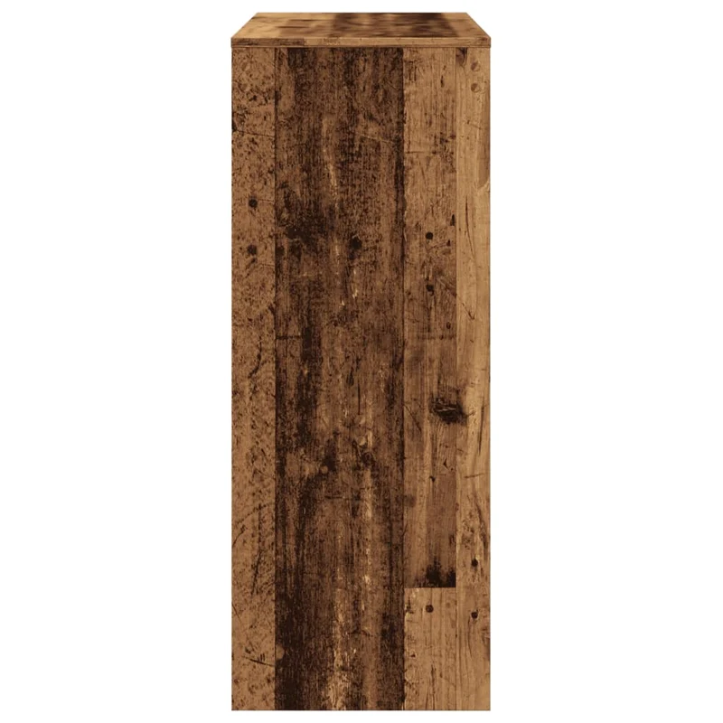 Table d’appoint multifonction avec étagères 90 x 40 x 103,5 cm bois d'ingénierie marron DEC036397