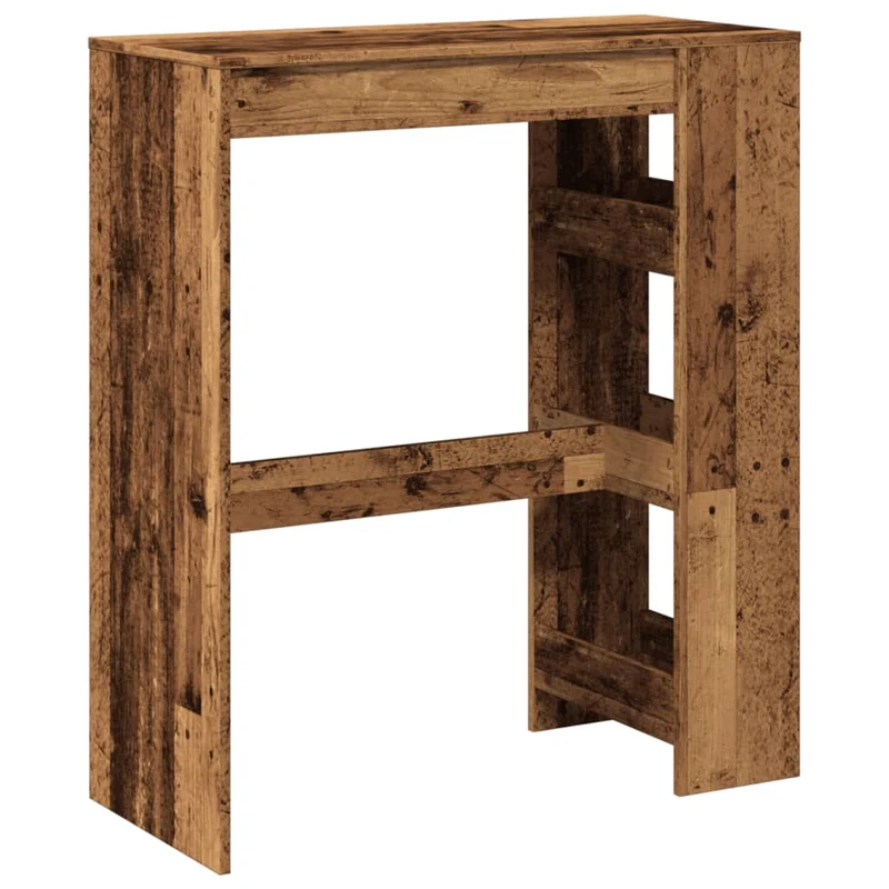 Table d’appoint multifonction avec étagères 90 x 40 x 103,5 cm bois d'ingénierie marron DEC036397
