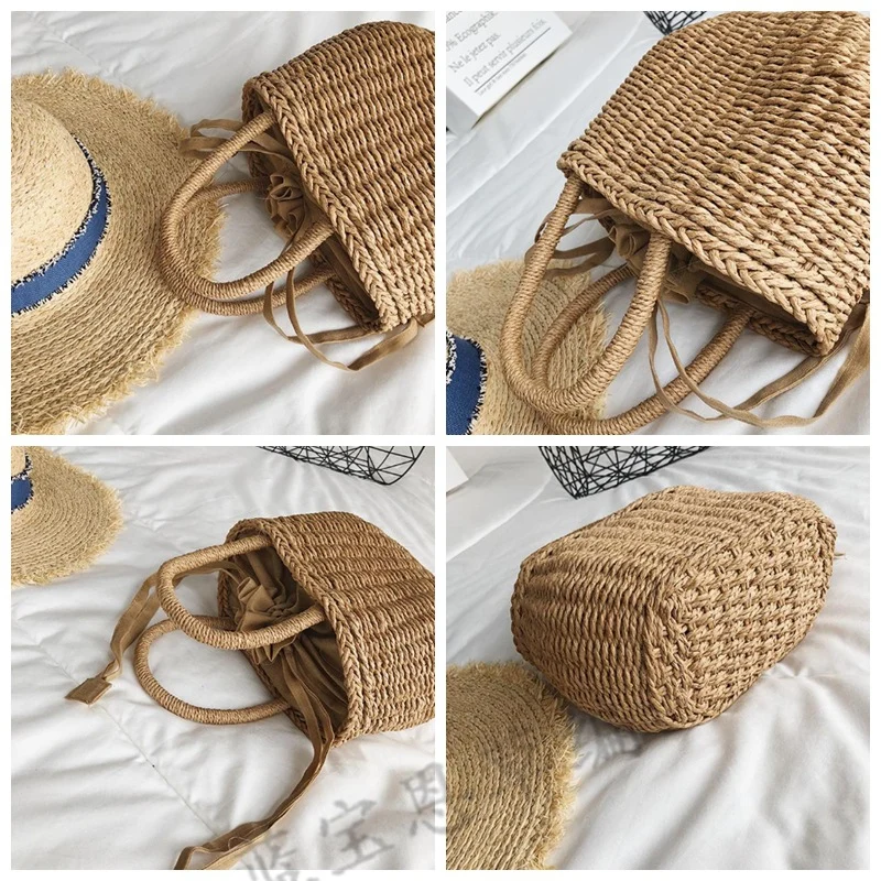 Sac à main en rotin tissé à la main