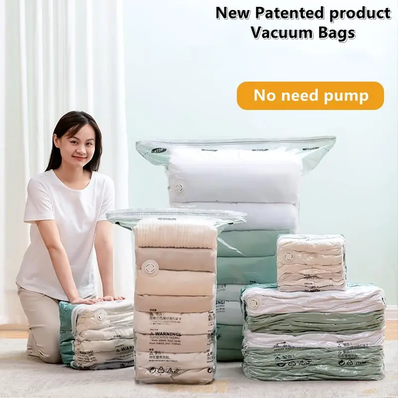 Sacs de rangement compressibles sans pompe
