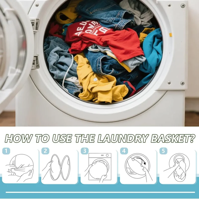 Panier à linge pliable gain de place