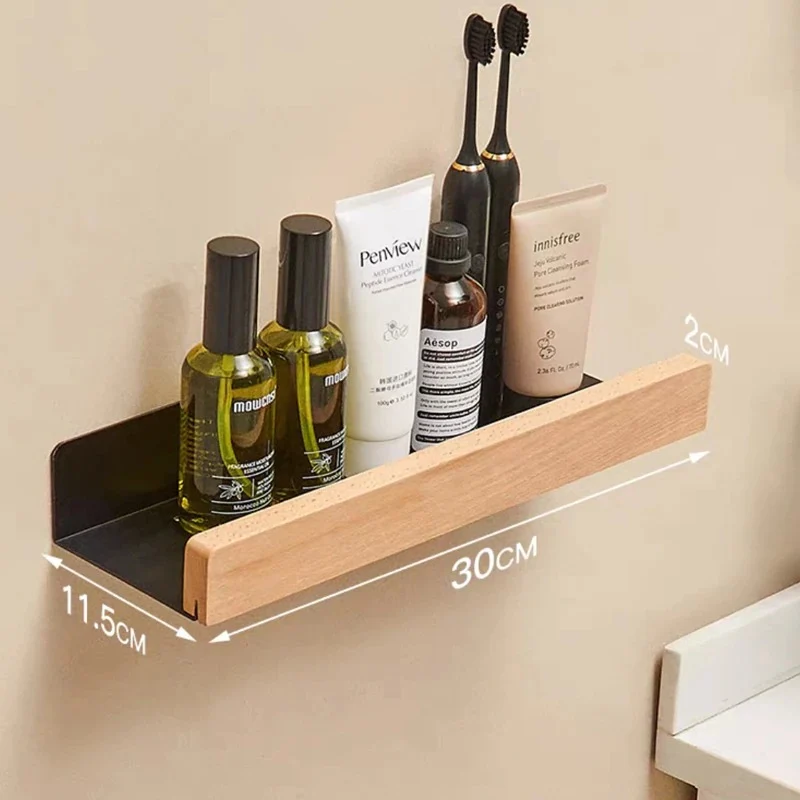 Etagère murale bois clair et noir ~ WOOD CN