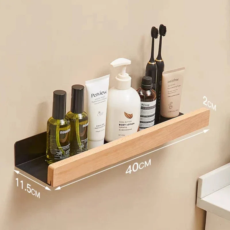 Etagère murale bois clair et noir ~ WOOD CN