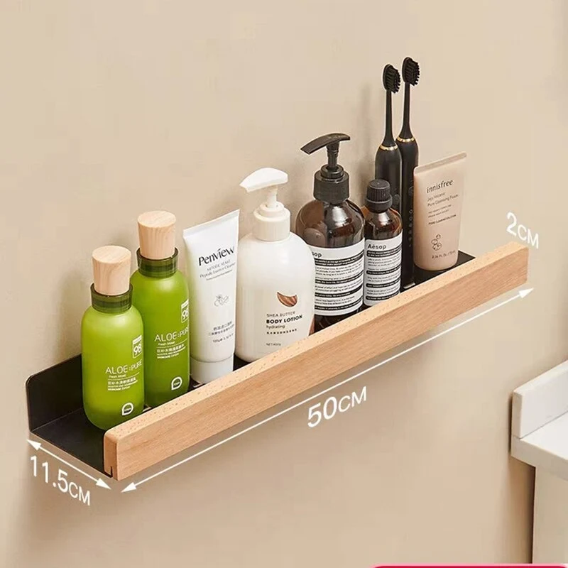 Etagère murale bois clair et noir ~ WOOD CN