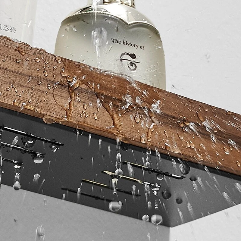 Etagère murale bois clair et noir ~ WOOD CN