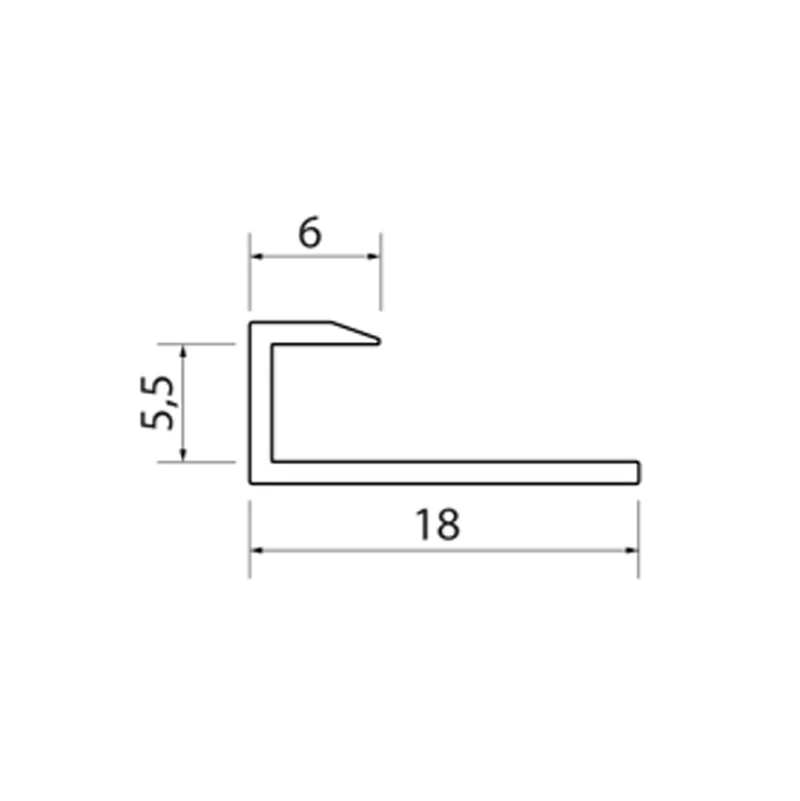 Profil de finition de départ aluminium