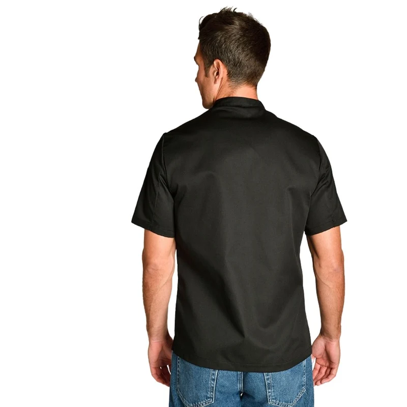 Chaqueta Cocinero Manga Corta Negra