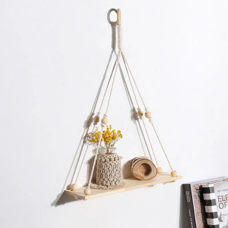 Etagère en bois et macramé ~ SIMPLY