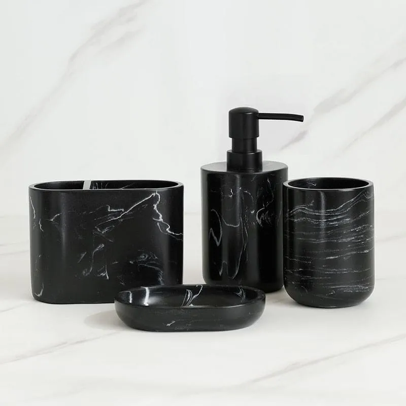 Accessoires salle de bain design noir ~ BLACK MARQUINA