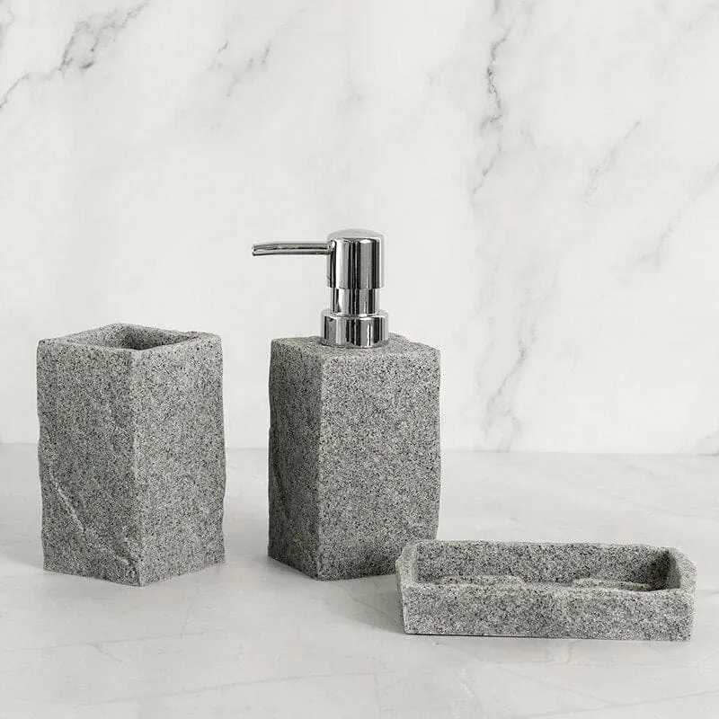 Set d'accessoires de salle de bains et WC ~ EFFET GRANITE