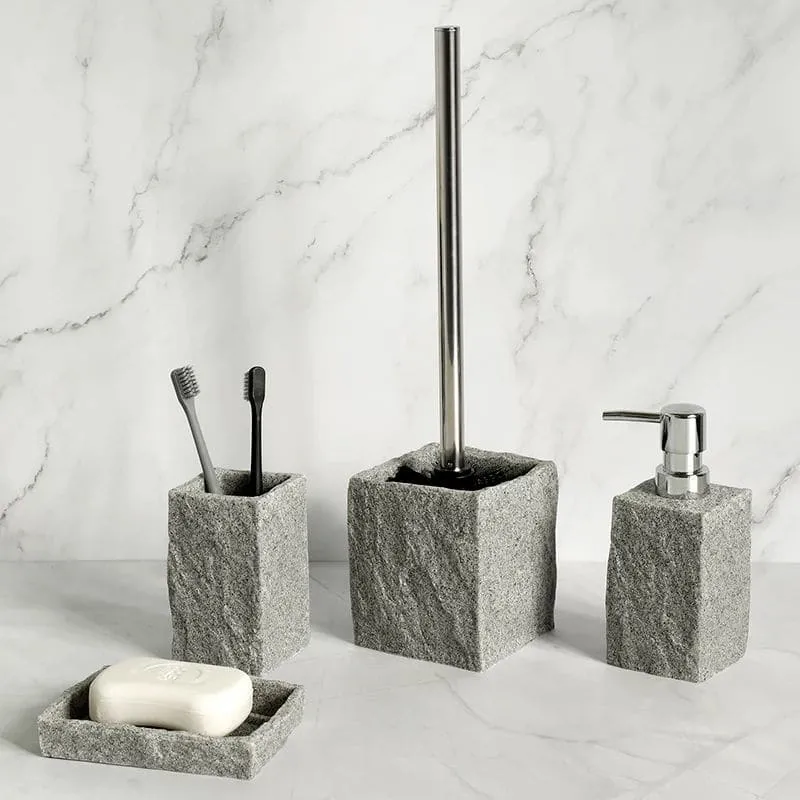 Set d'accessoires de salle de bains et WC ~ EFFET GRANITE