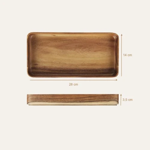 Plateaux rectangulaires en bois d'acacia ~ DENPASAR