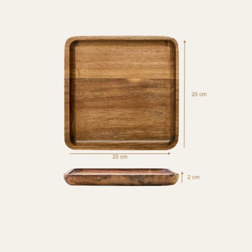 Plateaux rectangulaires en bois d'acacia ~ DENPASAR
