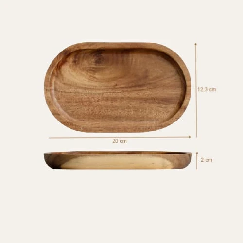 Plateaux rectangulaires en bois d'acacia ~ DENPASAR