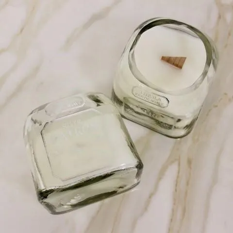 Patron Silver Tequila Bottle Candle