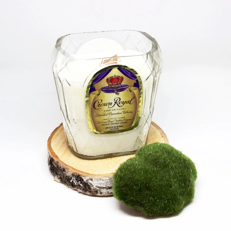 Crown Royal Whisky Bottle Candle