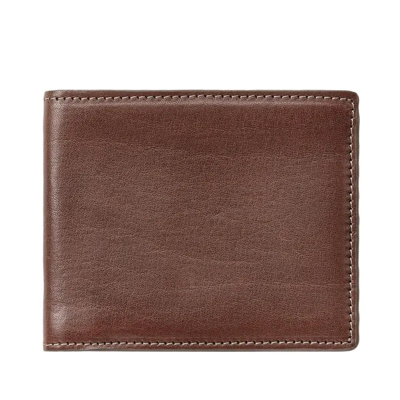 Brown Bi-Fold Wallet - Vachetta Leather - Personalized