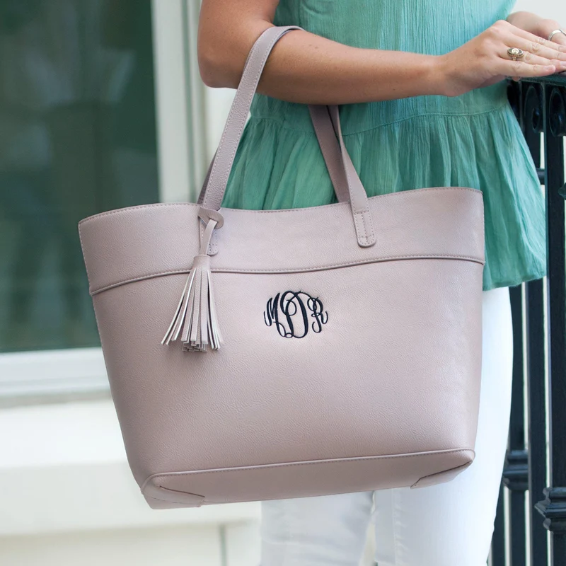 Blush Aubrey Vegan Leather Purse - Personalized