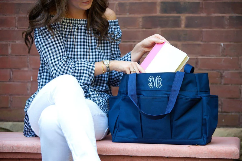 Navy Carry All Bag - Personalized