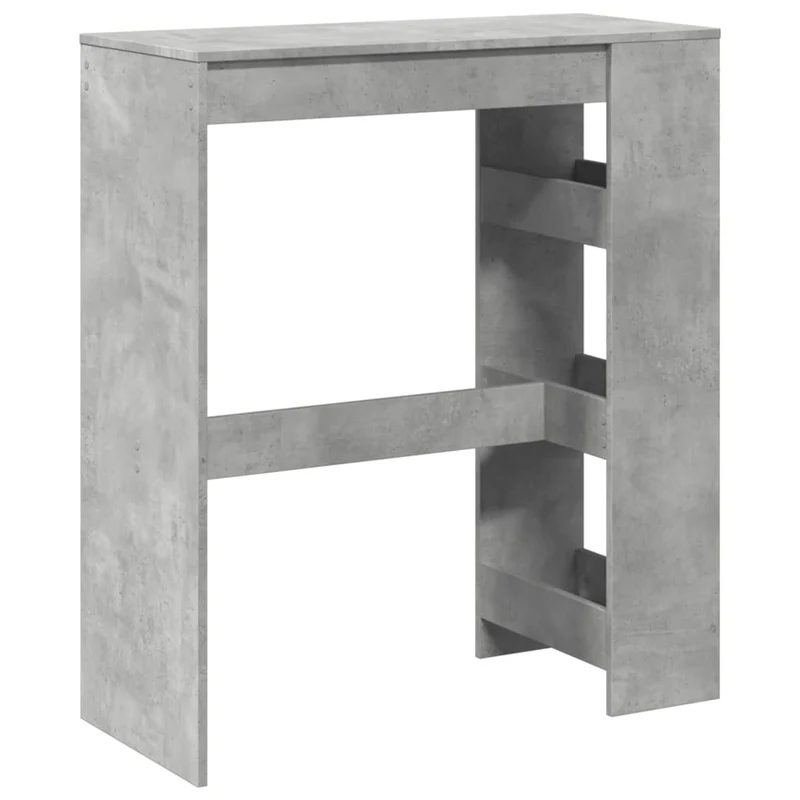 Table d’appoint multifonction avec étagères 90 x 40 x 103,5 cm en bois d'ingénierie gris DEC036382