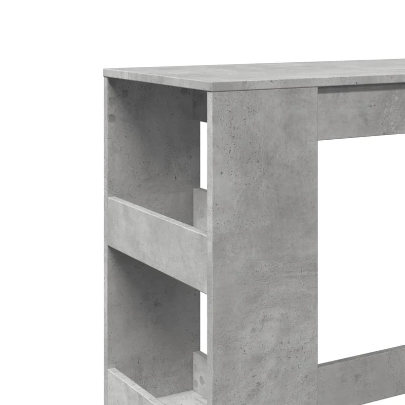 Table d’appoint multifonction avec étagères 90 x 40 x 103,5 cm en bois d'ingénierie gris DEC036382