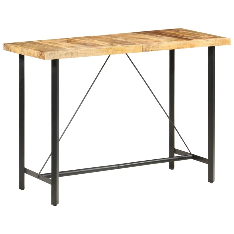 Table d’appoint multifonction 150 x 70 x 107 cm bois de manguier et fer DEC036310