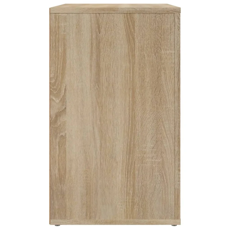 Table de chevet avec tiroirs et compartiment ouvert 50 x 36 x 60 cm bois d'ingénierie couleur chêne DEC033889