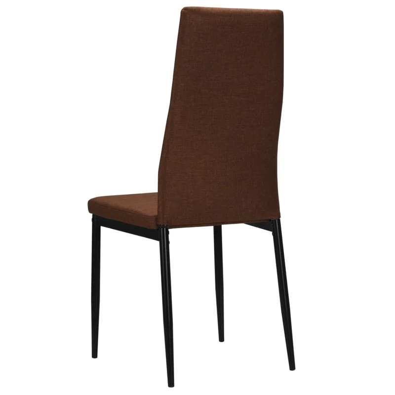 Lot de 2 chaises de salle à manger cuisine design moderne en tissu marron CDS020752