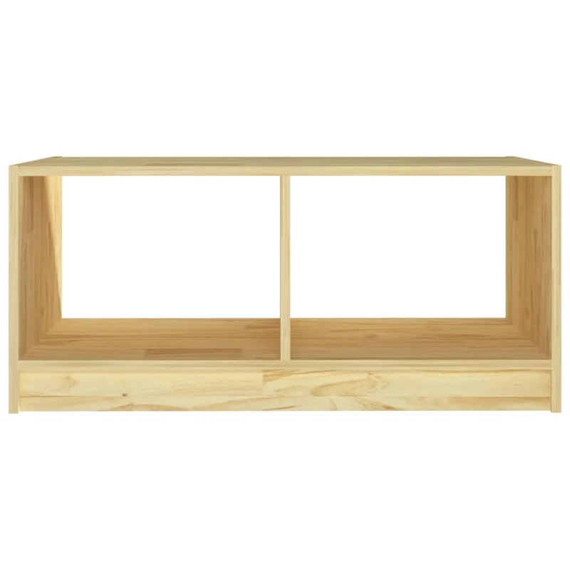 Table basse de salon bout de canapé design simple 75 x 50 x 33,5 cm bois de pin non traité DEC037134
