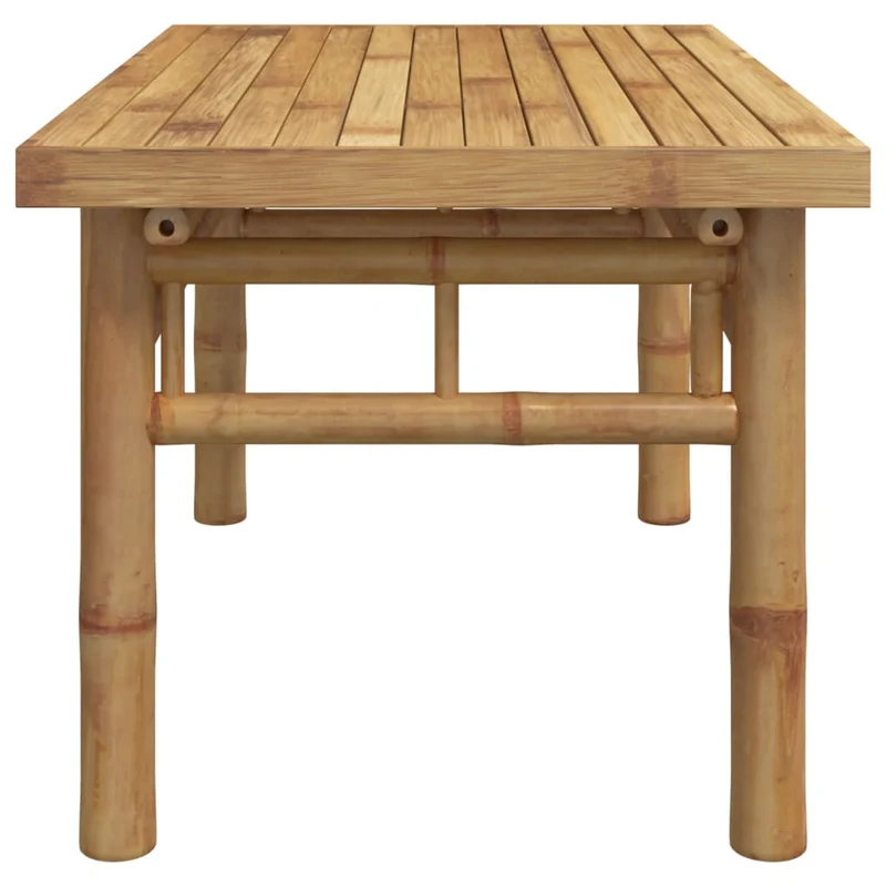 Table basse de salon design exotique 70 x 40 x 35 cm bambou avec finition naturelle DEC037127