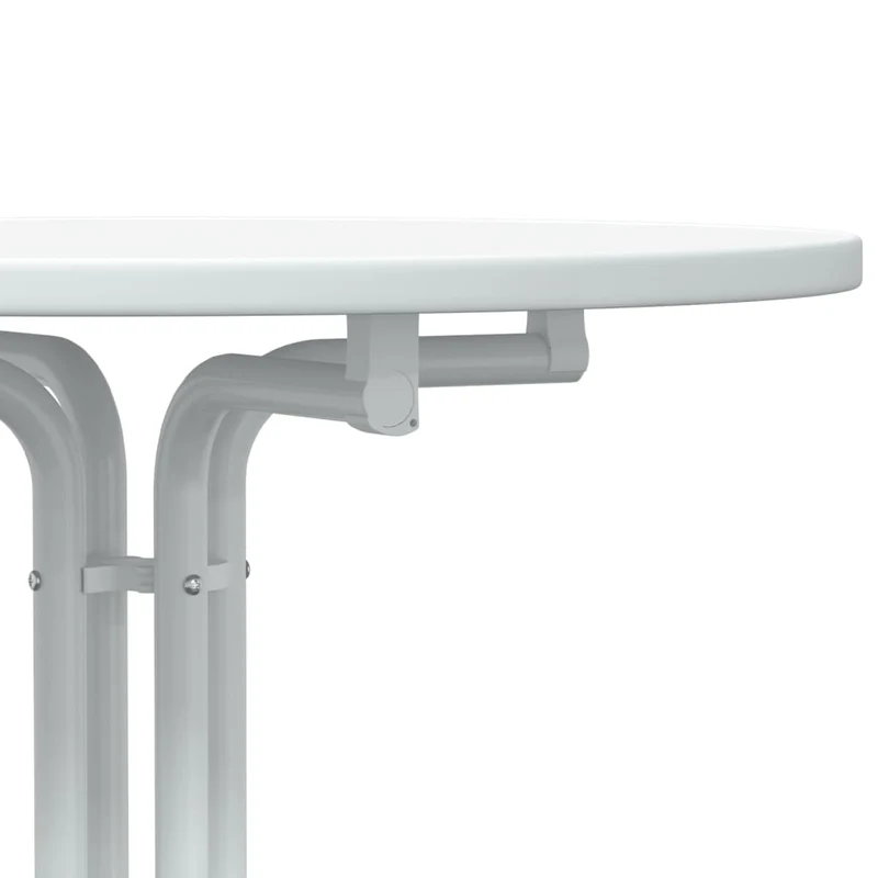 Table de bar table de bistro ø60 x 110 cm bois d'ingénierie et acier blanc DEC036775