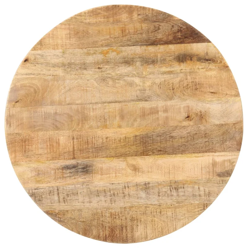Table d'appoint auxiliaire table bistro plateau rond ø70 x 75 cm bois de manguier et fer DEC036585