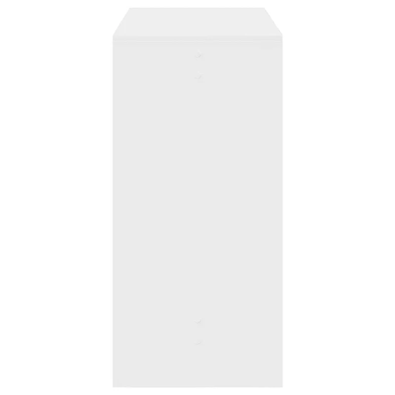 Table d’appoint multifonction 102 x 50 x 103,5 cm bois d'ingénierie blanc DEC036402