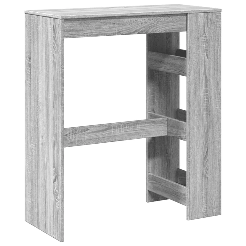Table d’appoint multifonction avec étagères 90 x 40 x 103,5 cm en bois d'ingénierie gris DEC036394