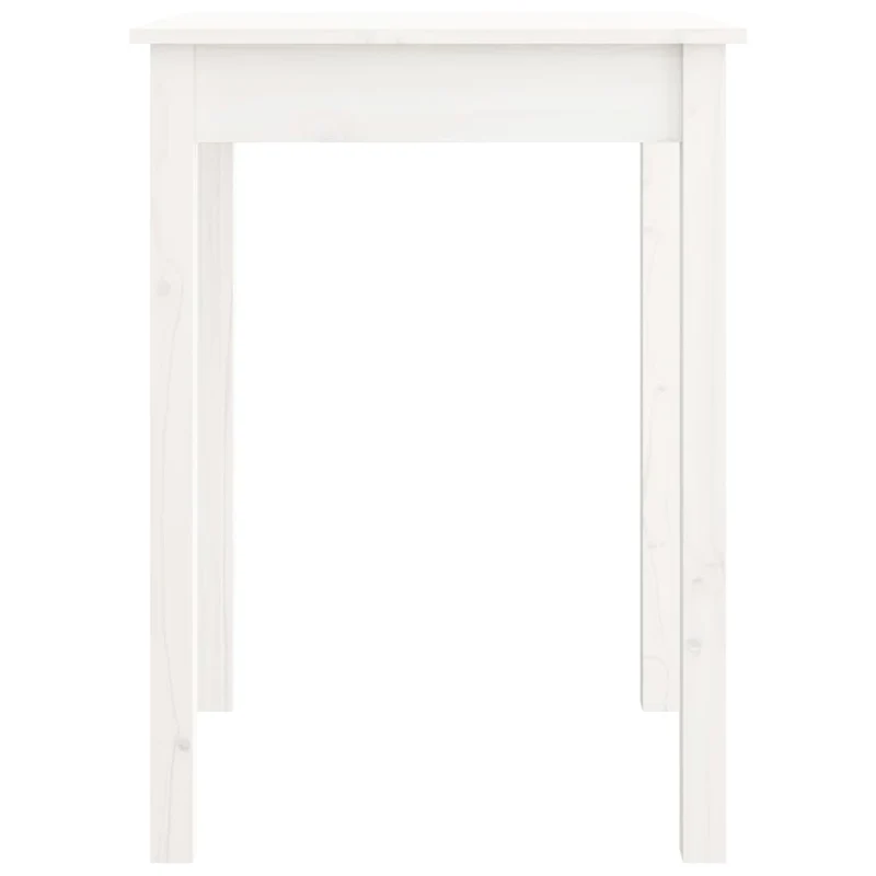 Table d'appoint design moderne blanc 55 x 55 x 75 cm bois massif de pin blanc DEC036763