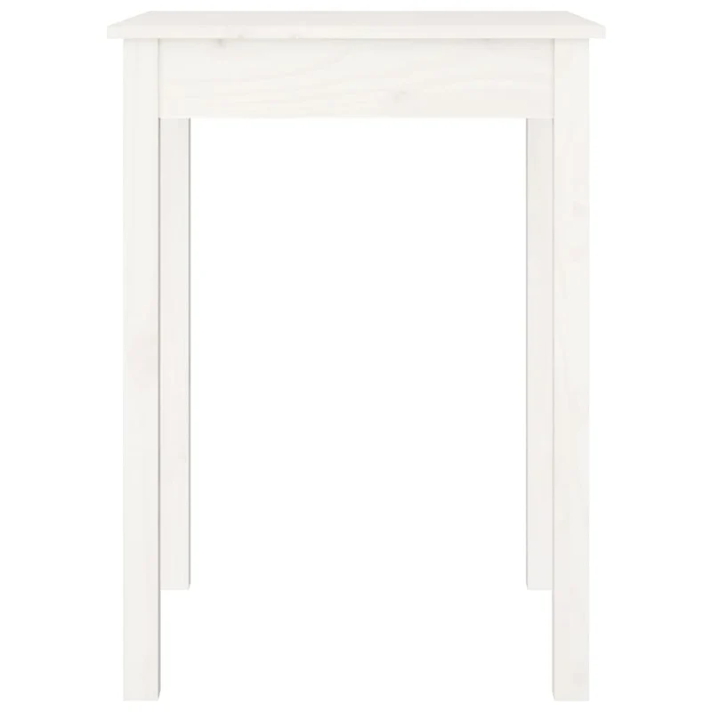 Table d'appoint design moderne blanc 55 x 55 x 75 cm bois massif de pin blanc DEC036763
