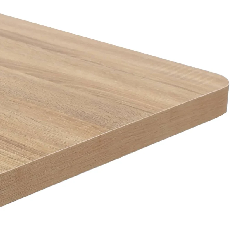 Table d'appoint auxiliaire table de bistro hauteur 75 cm MDF et acier blanc DEC036562