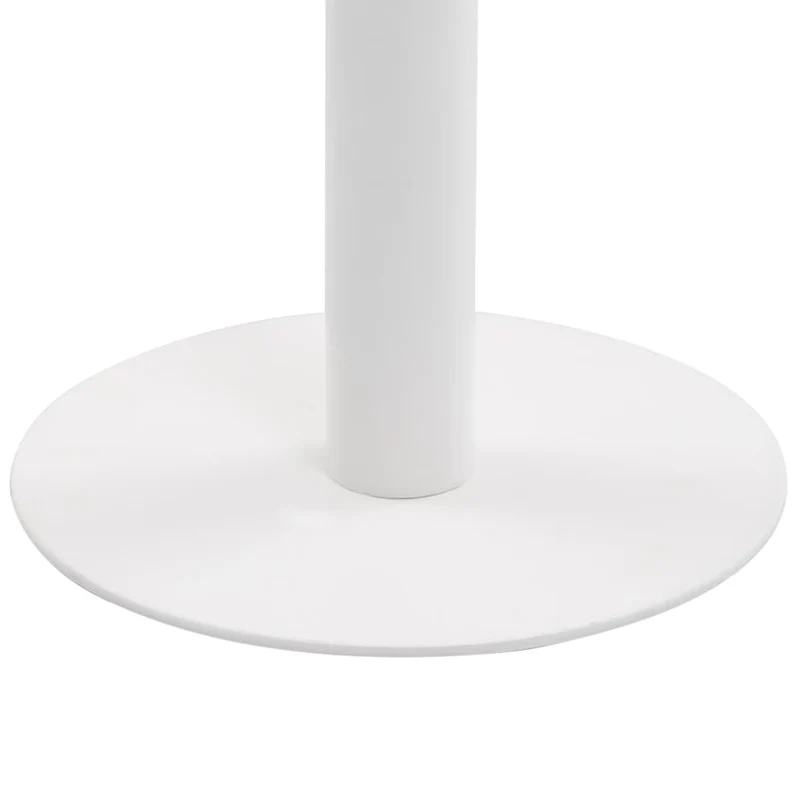 Table d'appoint auxiliaire table de bistro hauteur 75 cm MDF et acier blanc DEC036562