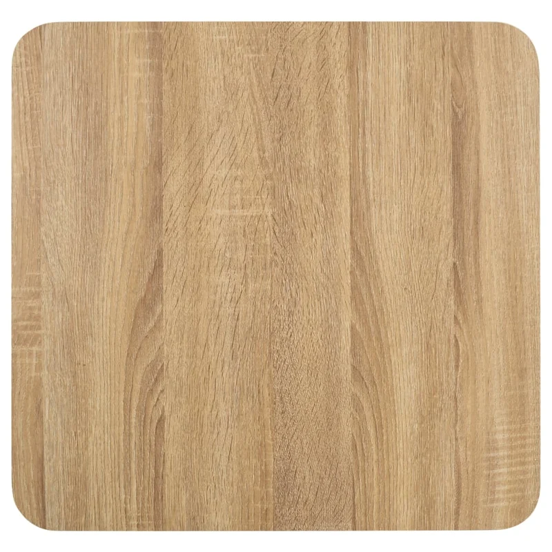 Table d'appoint auxiliaire table bistro hauteur 75 cm en MDF et acier noir DEC036561