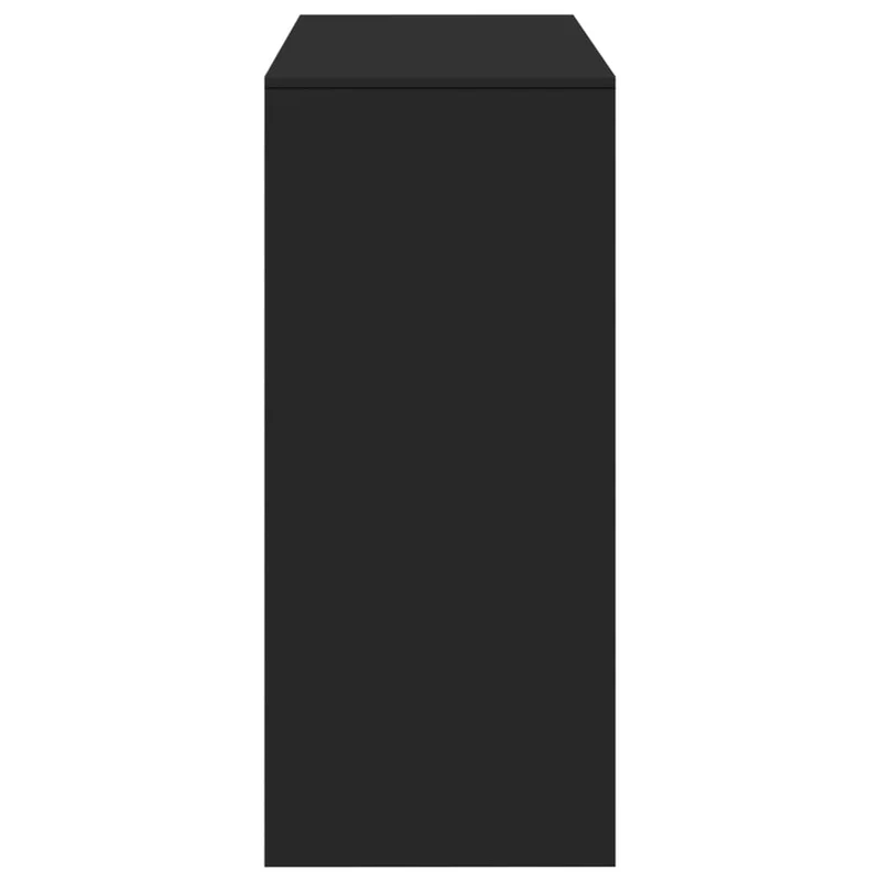 Table d’appoint multifonction avec étagère 124 x 46 x 103,5cm bois d'ingénierie noir DEC036353