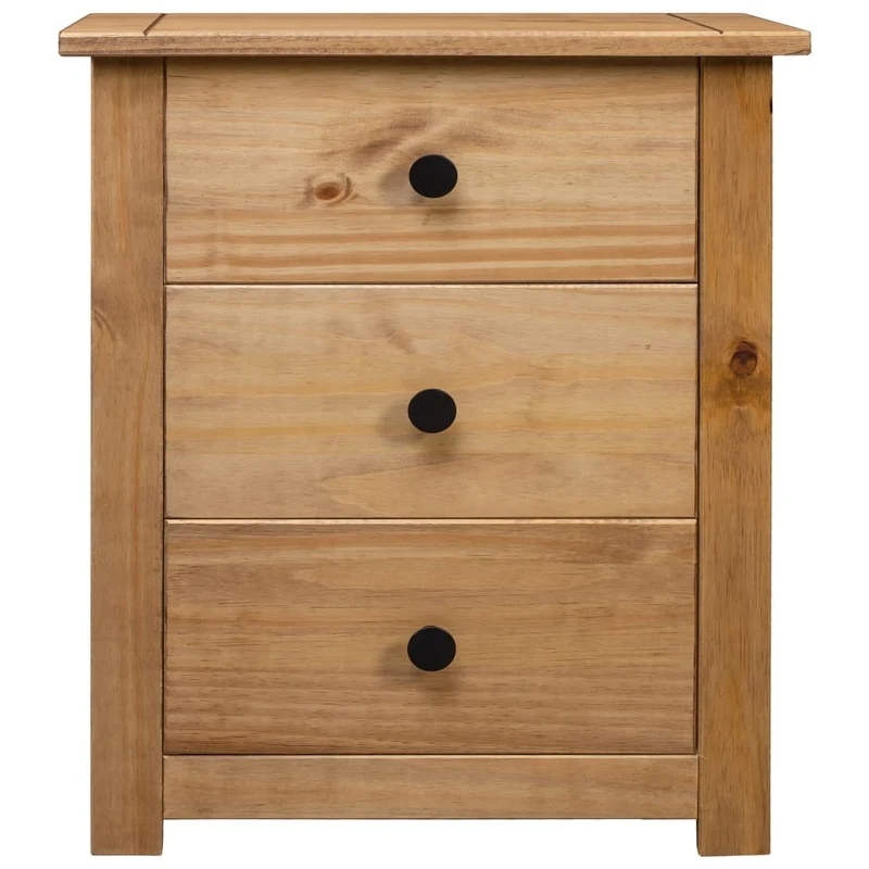 Table de chevet avec 3 tiroirs 46 x 40 x 57 cm bois de pin massif DEC033022