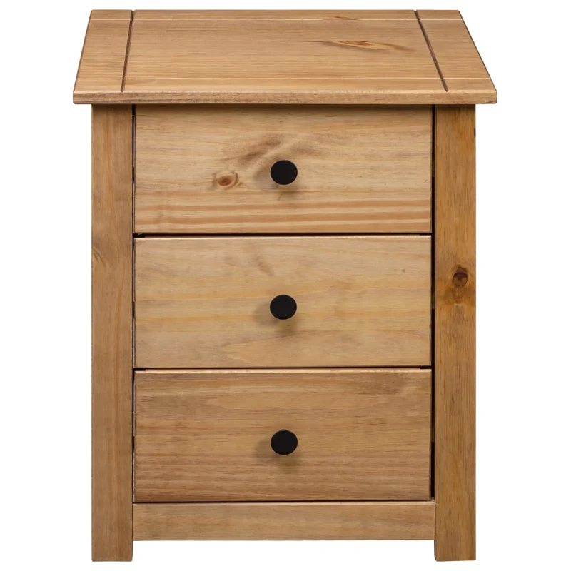 Table de chevet avec 3 tiroirs 46 x 40 x 57 cm bois de pin massif DEC033022