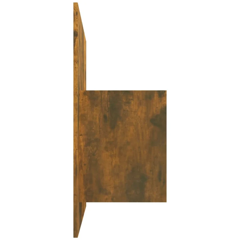Tête de lit accessoire couchage chambre à coucher meuble avec chevet intégré étagère MDF marron clair TDL0205845