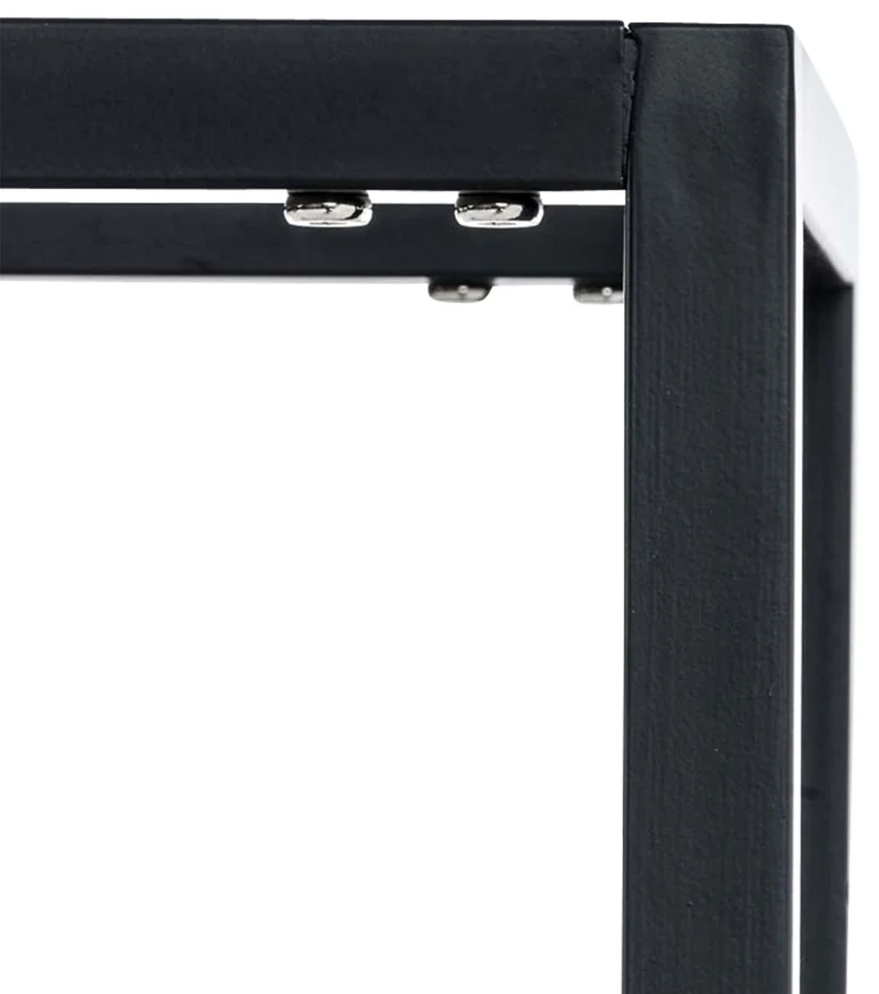 Range-bûches étagère support bois de cheminée sur roulettes 150x60x25 cm en métal noir 10_0003531