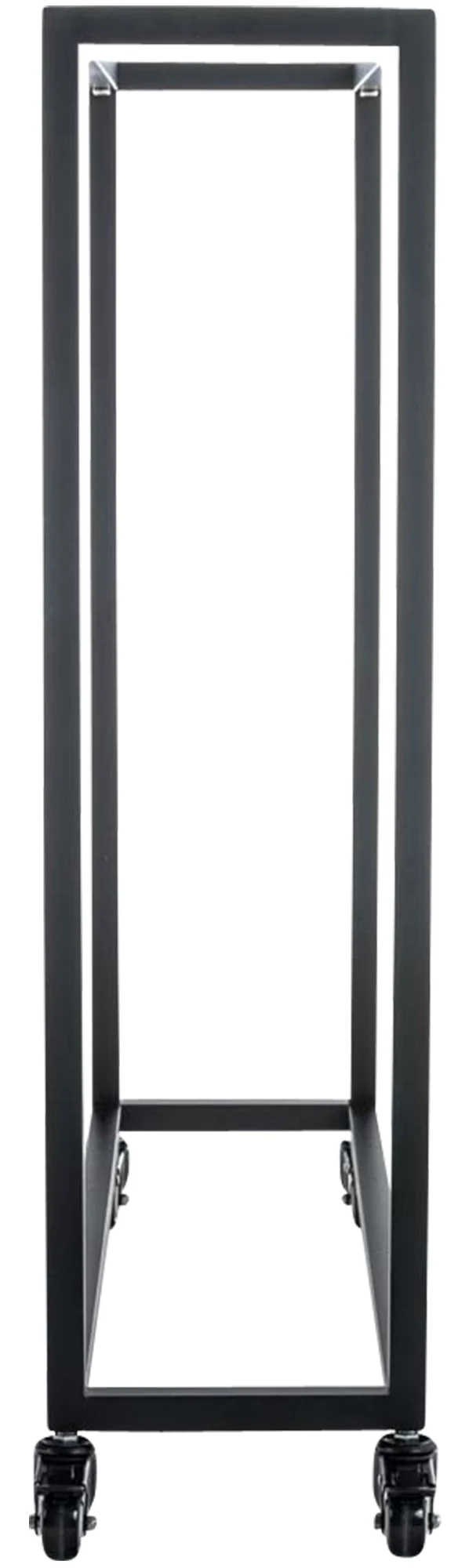 Range-bûches étagère support bois de cheminée sur roulettes 100x80x25 cm en métal noir 10_0003532
