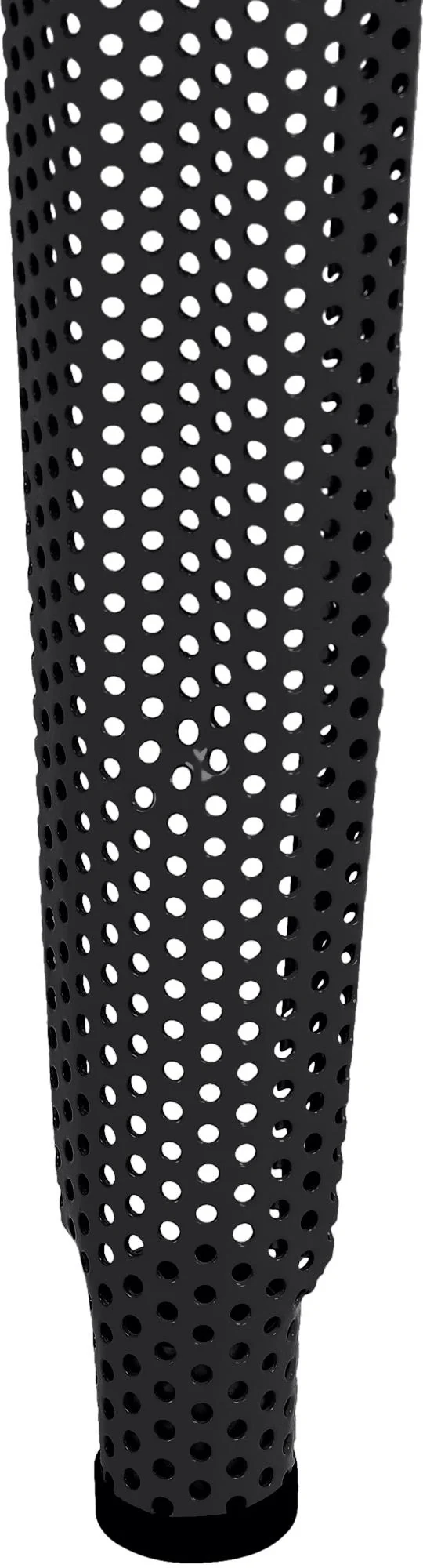 Tabouret de bar avec repose-pieds design industriel empilable en métal perforé noir 10_0004867